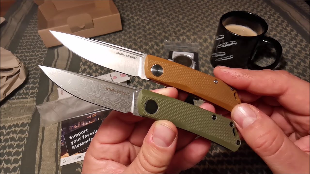 Kurz gezeigt : Real Steel Luna Damast - Knife Lounge Exclusive - von der Altonaer Silberwerkstatt