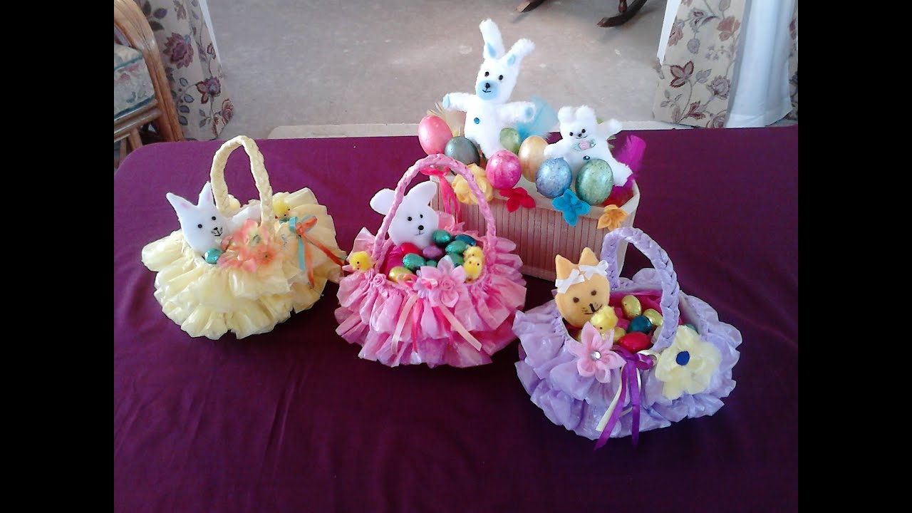 Amazing Easter Basket - crafted from recycled plastic bag and bottle.