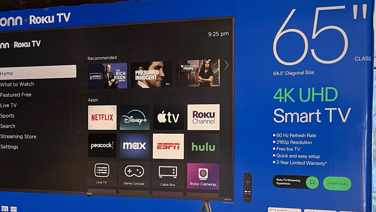 Roku TV Onn 65 Class 4K UHD Smart TV