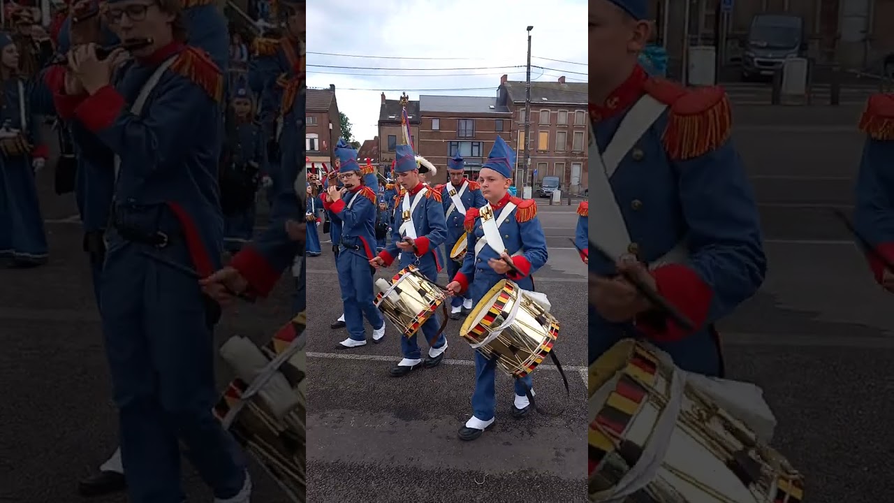 La S.R.Les Fusiliers Marins 1810 et Les Marins de la Garde.Passage Courcelles 2024. Madeleine jumet