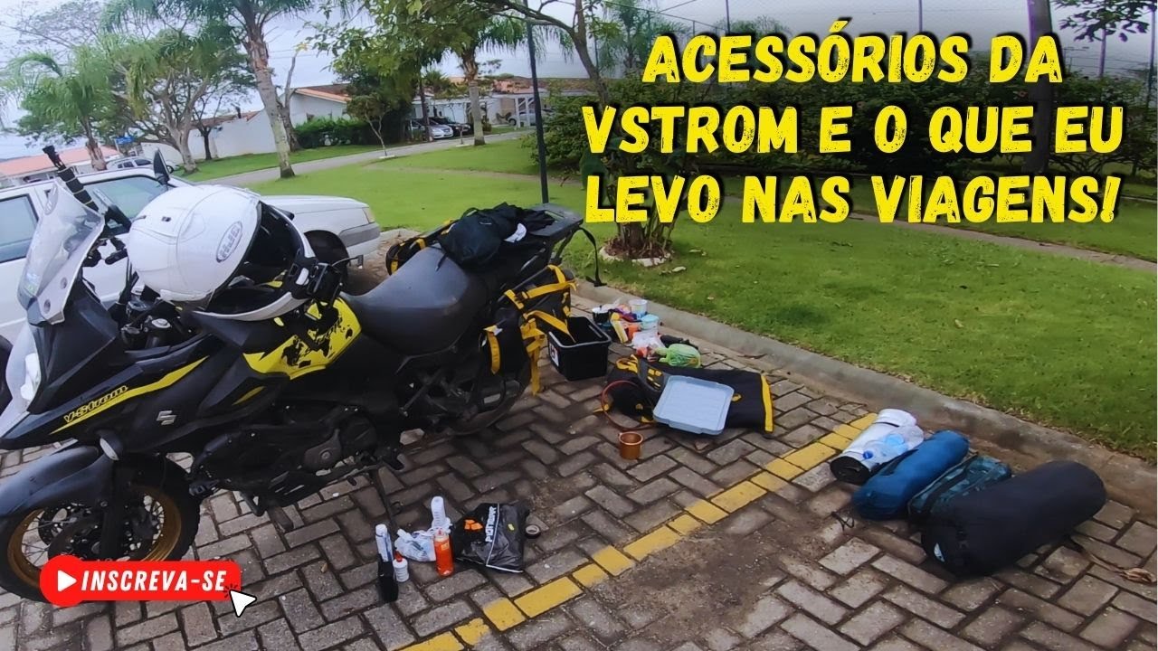 O que levar em uma viagem de moto e os acessórios da minha Vstrom650