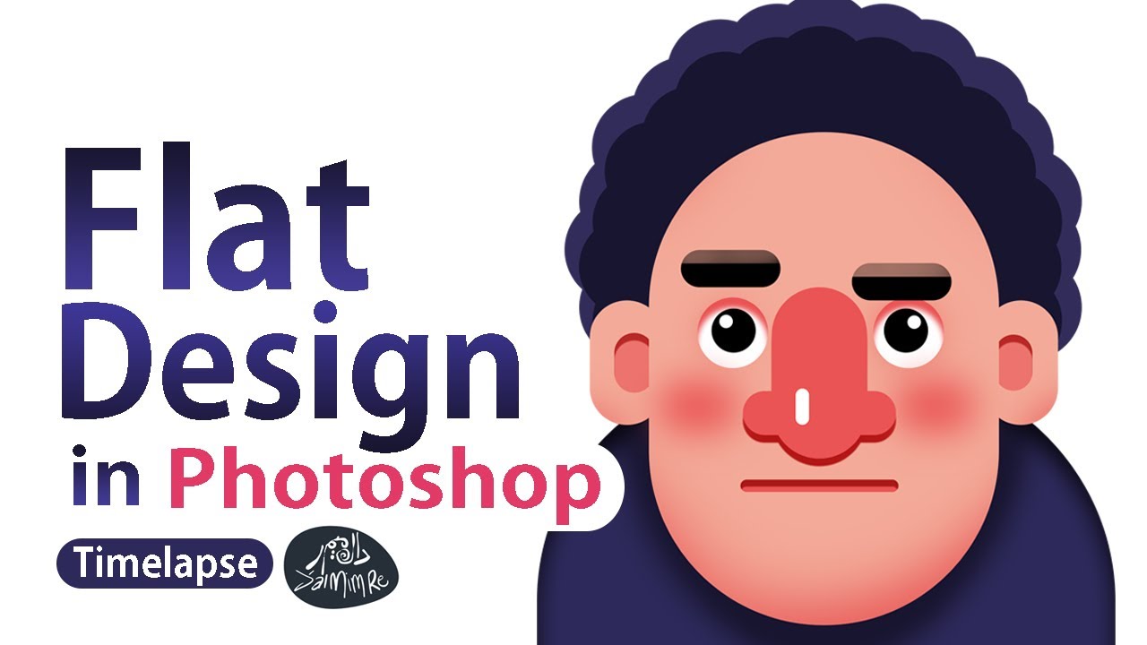 Flat design in photoshop 2021