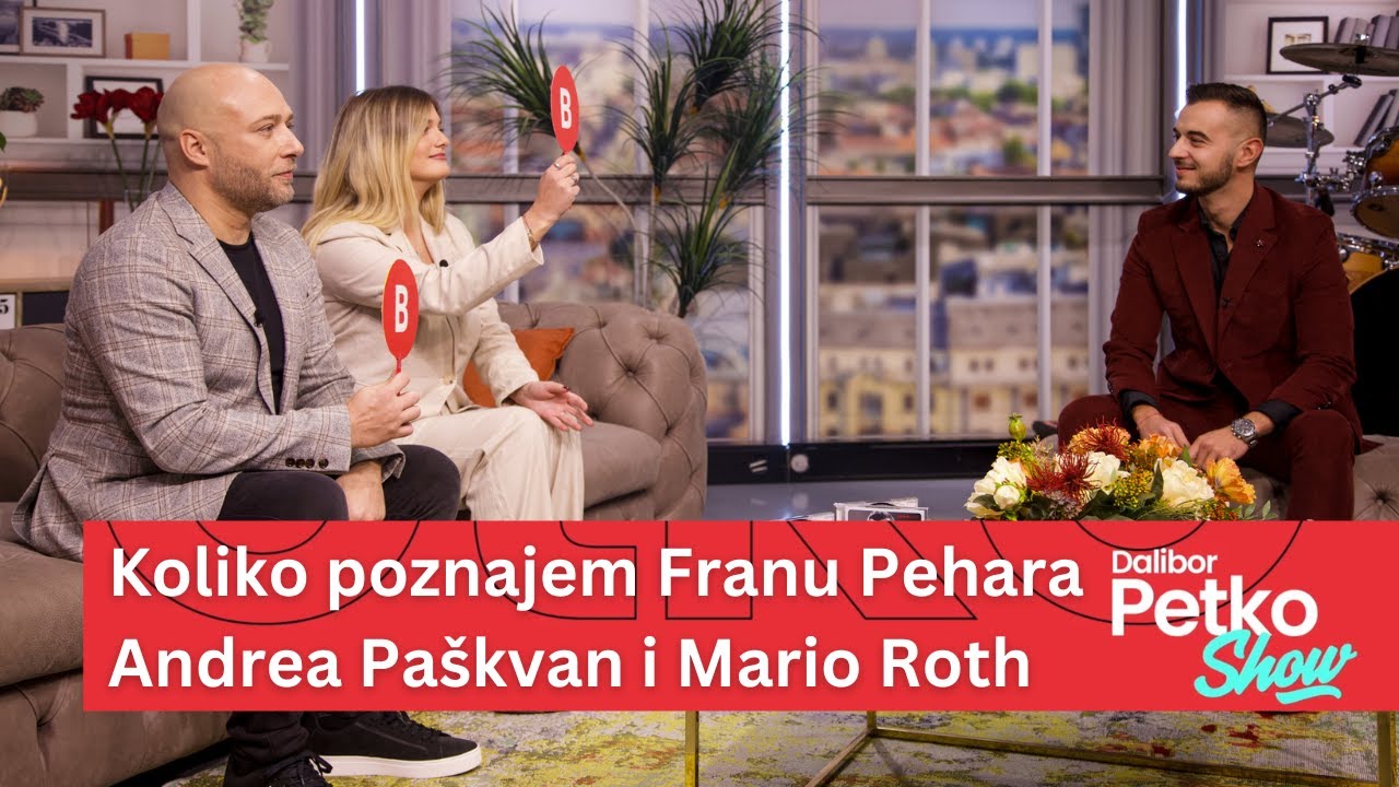 Koliko poznajem Franu Pehara - Andrea Paškvan i Mario Roth | Dalibor Petko Show | CMC TV