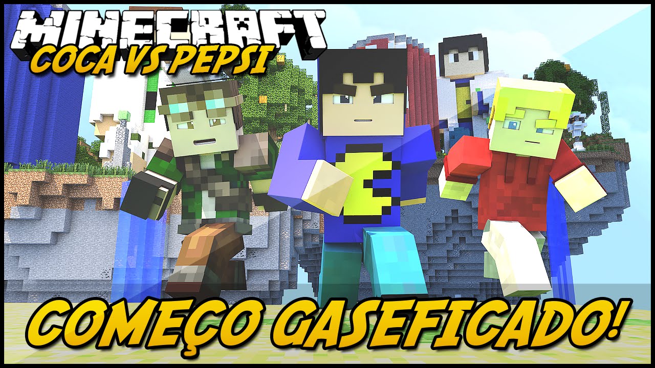 Minecraft: COCA VS PEPSI - COMEÇO GASEIFICADO! #1 (Lucky Block Mod)