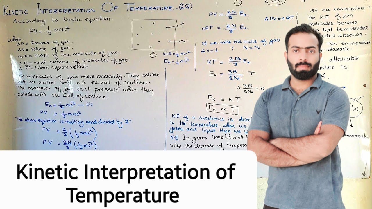 Kinetic Interpretation of Temperature | Kinetic Equation of Gases | ch#3 | 11th class Chemistry