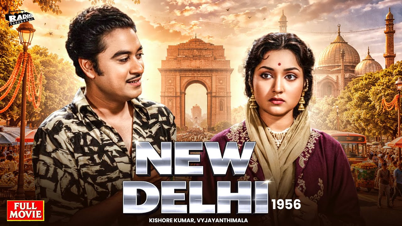 New Delhi (1956) Full Movie | Kishore Kumar Vyjayanthimala | Superhit Comedy | Golden Era Hindi Film