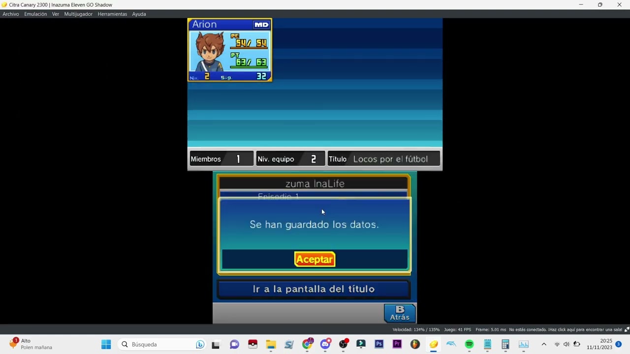 Cheat Test: Change Save File Name in Inazuma Eleven Go Light & Shadow #cheats #inazumaeleven