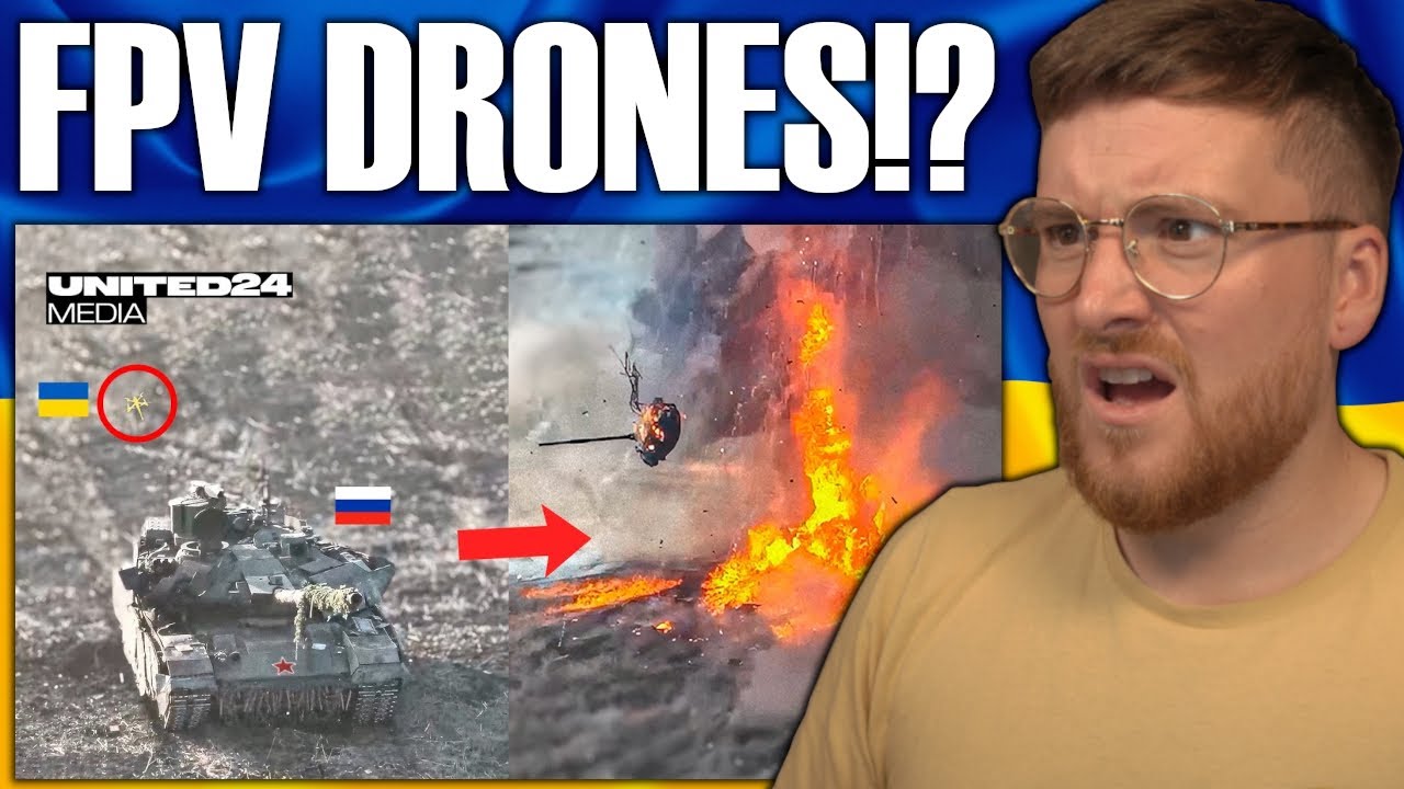 Украинские беспилотники преследуют российские танки — реакция Королевской морской пехоты на @UNIT...
