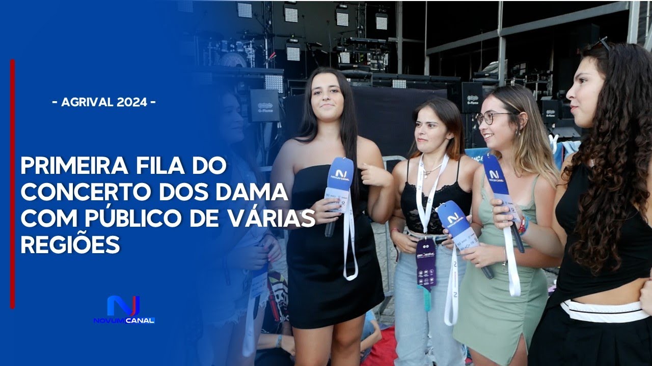 PRIMEIRA FILA DO CONCERTO DOS DAMA COM PÚBLICO DE VÁRIAS REGIÕES
