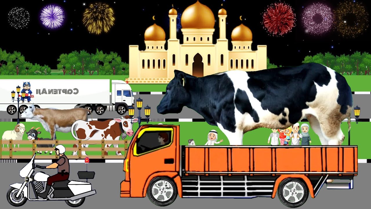 Truk Oleng Angkut Sapi Kurban Terbesar Pawai Takbiran Keliling Idul Adha 2025