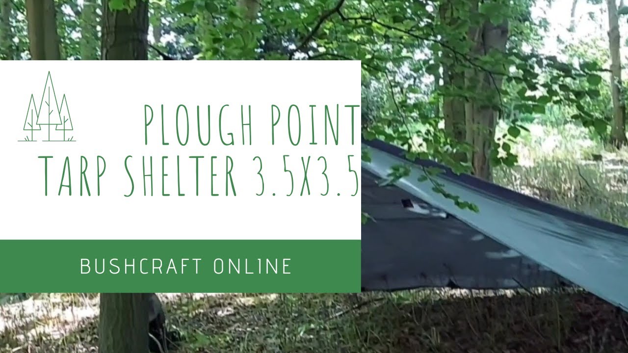 Traditional Plough Point Tarp Setup 3.5x3.5