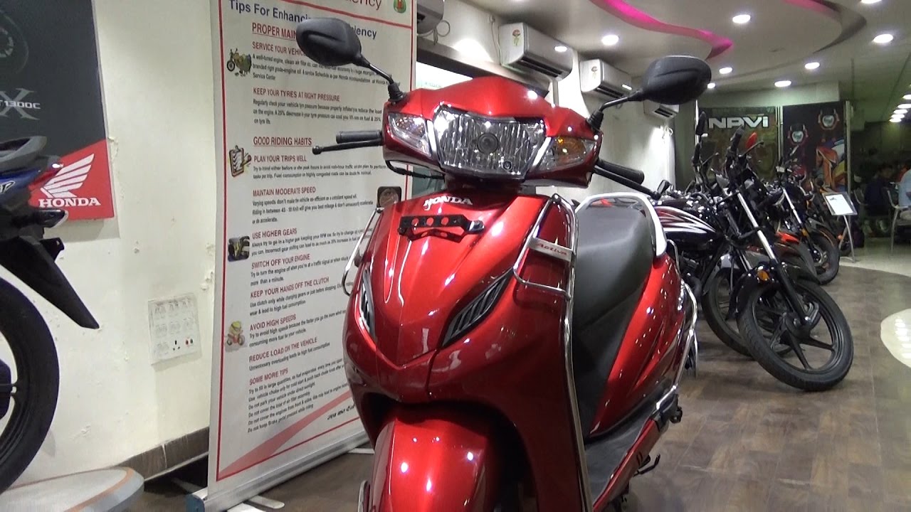 NEW BSIV HONDA ACTIVA 4G COLOR  IMPERIAL RED METALLIC WALK AROUND VIDEO