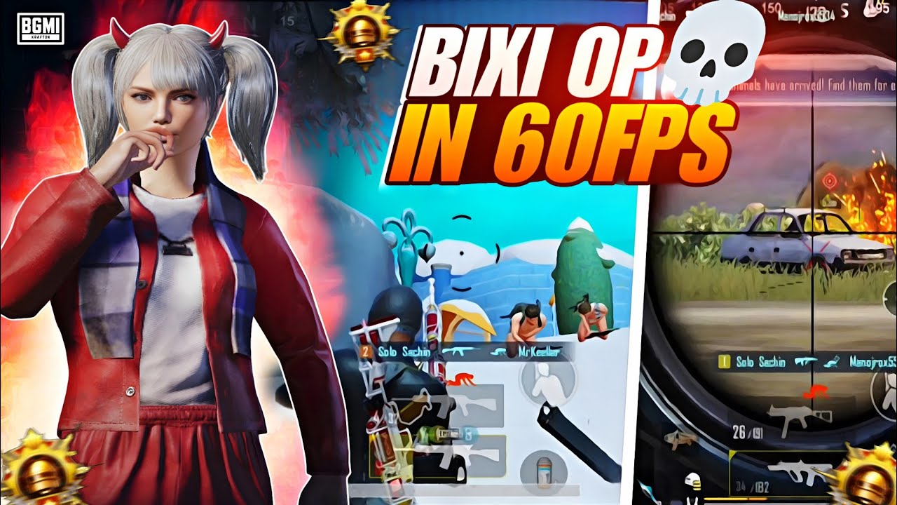 💥BIXI OP IN 60FPS || BGMI 1VS4 CLUTCH || BGMI