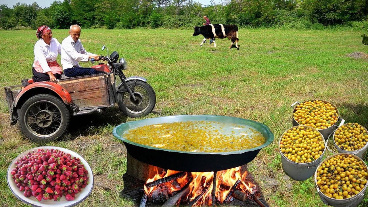 ЧУДЕСНЫЙ вкусный день бабушки и дедушки - Сельская жизнь АЗЕРБАЙДЖАНА