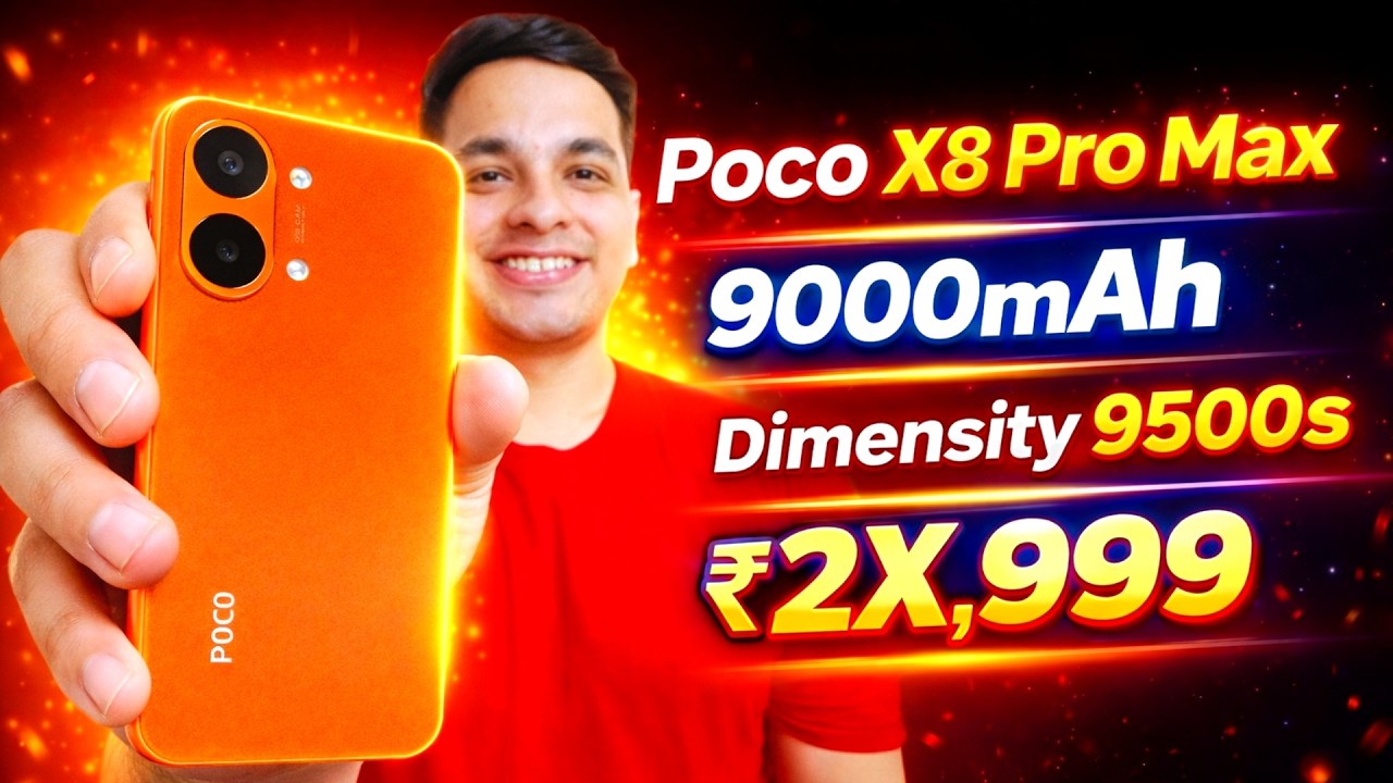 Poco X8 Pro & Poco X8 Pro Max is Here With 9000mAh Big Battery | Poco X8 Pro Max Price in India 🔥