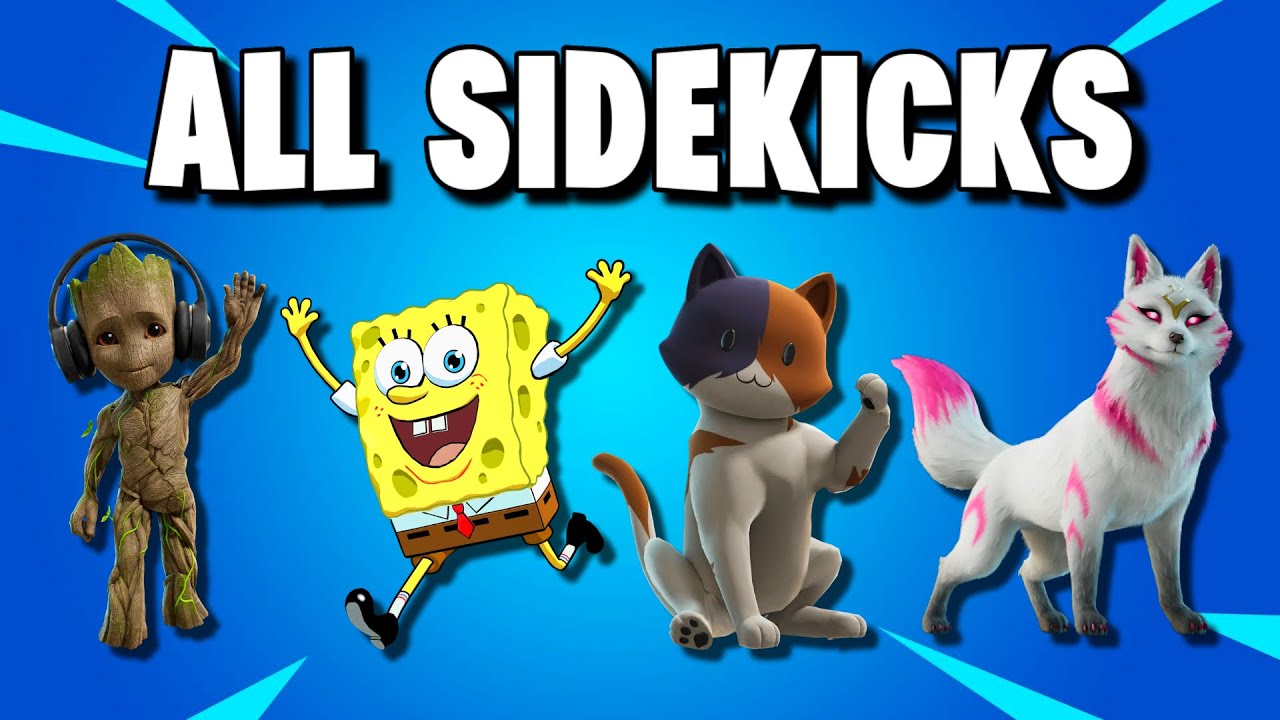 ALL Sidekicks in Fortnite! (All Pets Edit Styles & Emotes 2026)