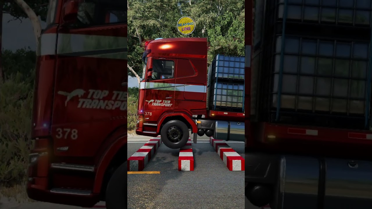 Speed Bumps vs Heavy Trucks: Who Hurt You? 🚛💥 #beamngdrive #beamng