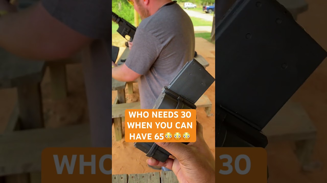 Барабанный магазин на 65 патронов на AR-15, посмотрим, как он стреляет! #барабан #AR15 #отдача #р...