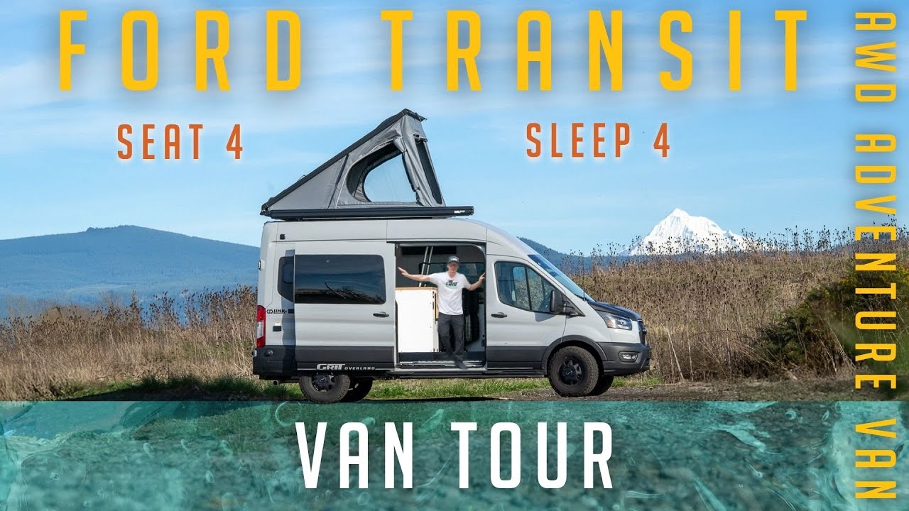 2025 Loaded Pop-Top Adventure Campervan Tour, Grit Overland's Ford Transit AWD off-grid Class B RV
