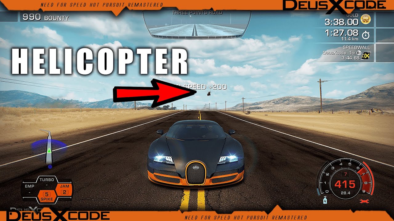 Bugatti Veyron is FASTER than Helicopter - Need for Speed Hot Pursuit Remastered 4K 60fps