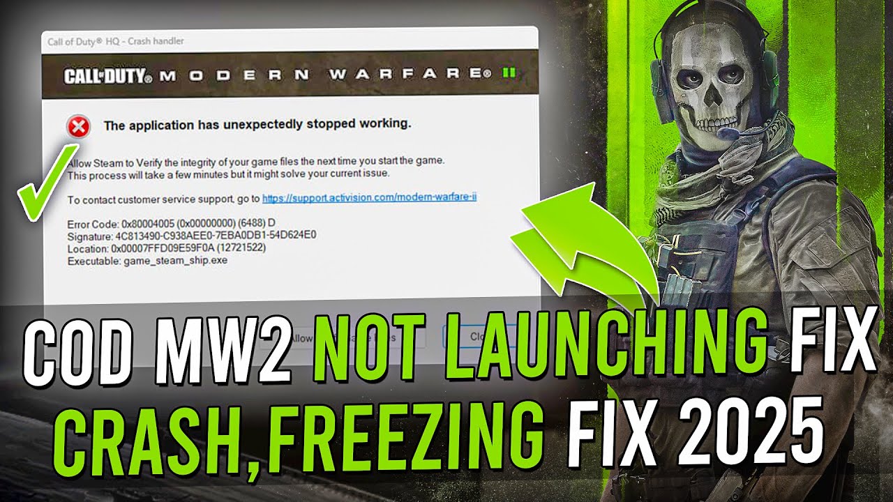 Fix COD Modern Warfare 2 Not Launching or Crashing on PC (2025) &ndash; App Unexpectedly Stopped Working