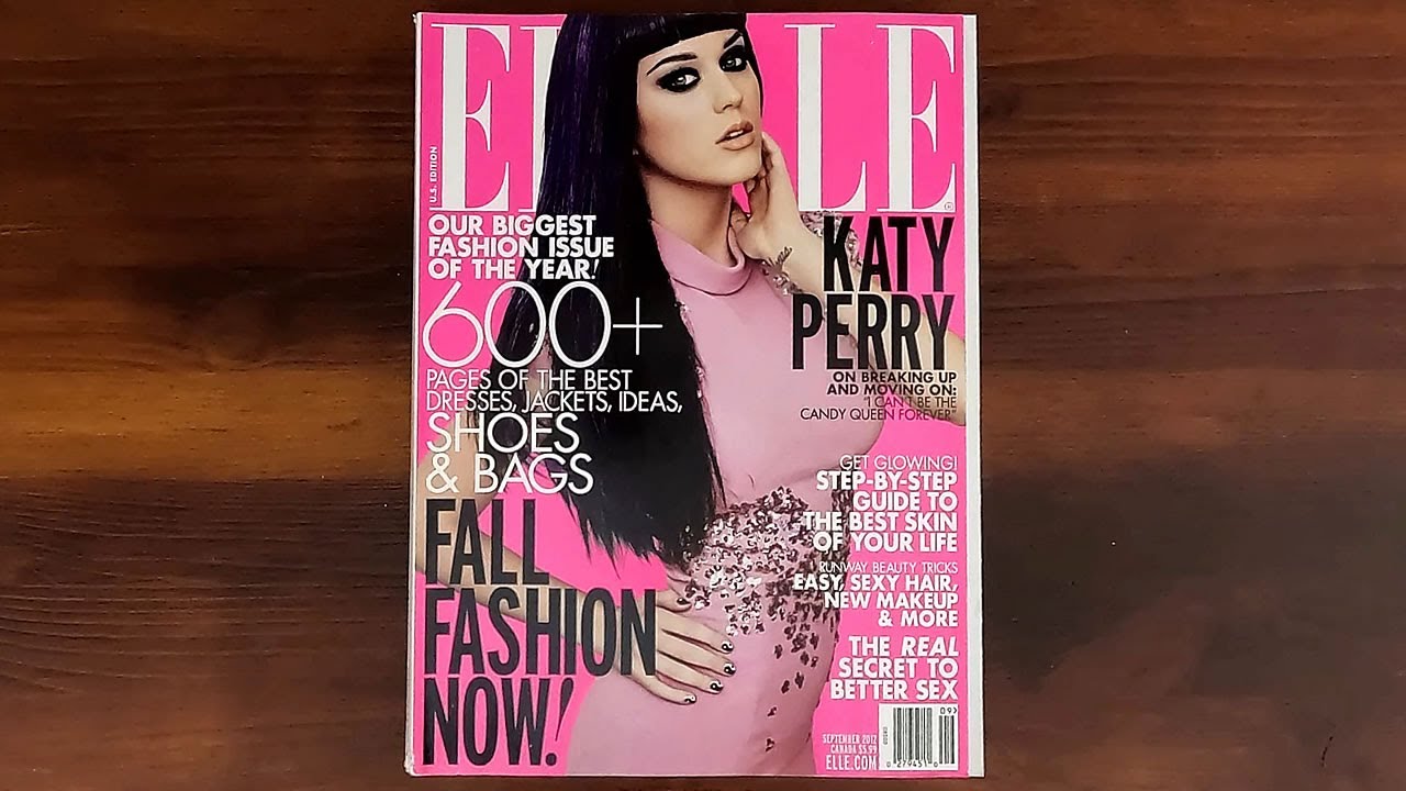 Elle September 2012 Katy Perry, Fall Fashion Issue | ASMR Magazine Flip Through