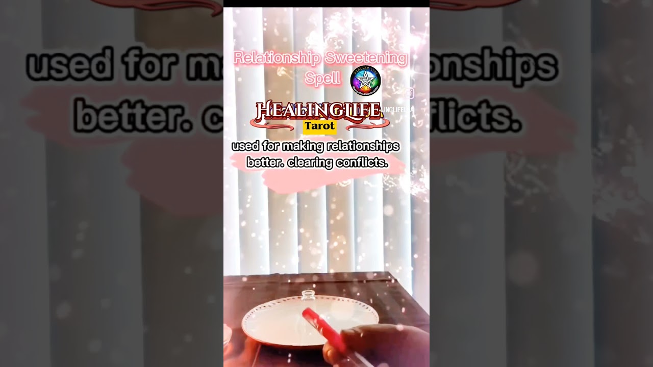 Relationship Sweetening Spell. 🥰Watch full video in channel. join membership for more ❤️🌿