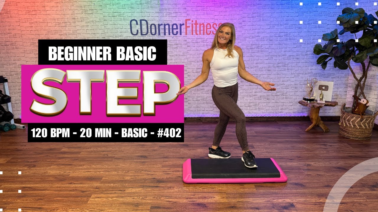 20 Min - Beginner Basic Step Aerobics - Cardio Stepper - 120 BPM - #402