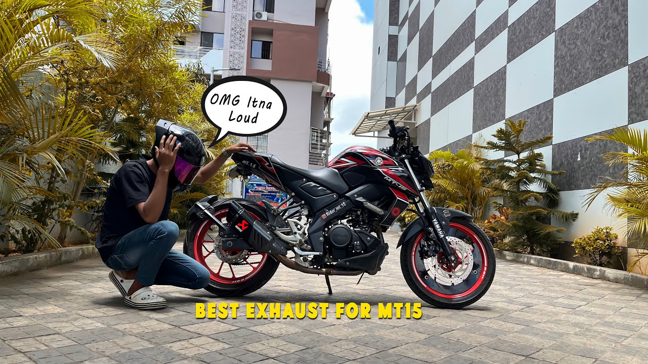 Best Exhaust For MT15 || Carbon Fibre Exhaust || Pure Sound || #exhaust #akrapovic #jh02mtrider