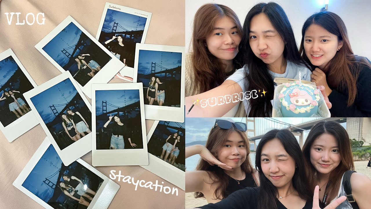 【VLOG】跟我回到1年前的staycation吧💕✨第一次去馬灣！入住了比想像中好的挪亞方舟酒店🏨看着青馬大橋吃晚飯太漂亮了!!!🪄✨完全被驚喜到的生日慶祝🪅  |melo’s diary|