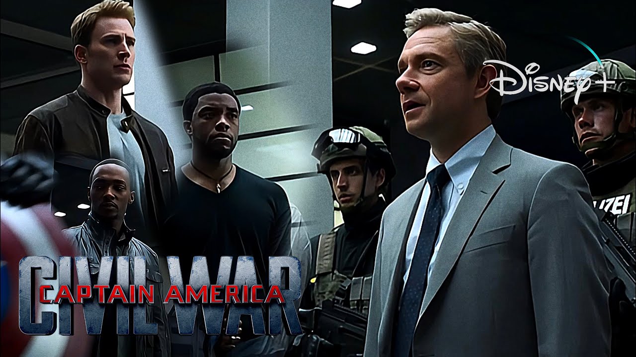 Captain America: Civil War | Steve Rogers Meets Everett Ross Scene | Disney+ [2016]