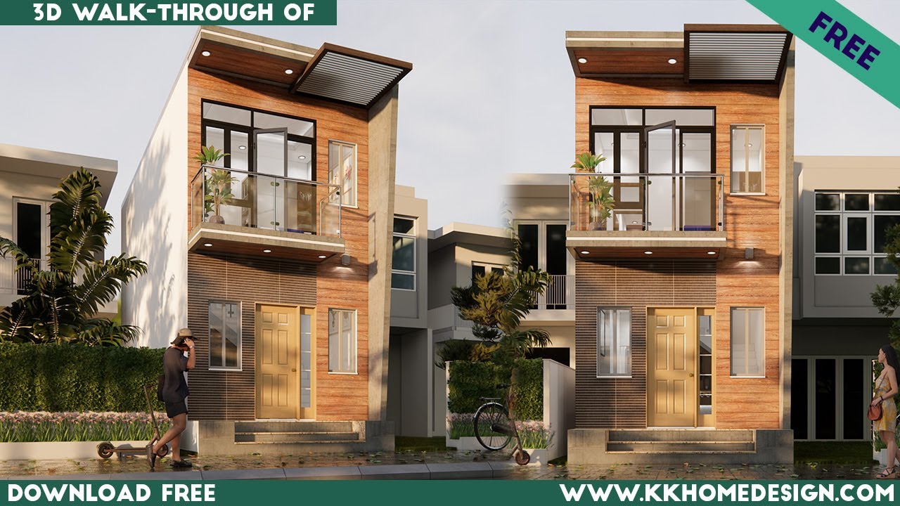 12x28 Feet Small Space House With 2 BHK || Modern House Design || Village House Plan#112