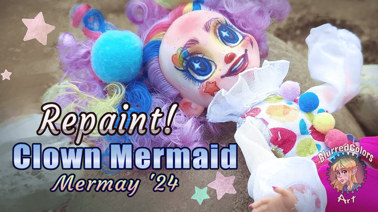 LOL OMG Hairdorables Hybrid Repaint || Коллаборация Mermay '24 || #перекраска || Кукла на заказ