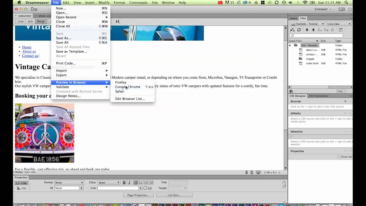 Creating navigation in Dreamweaver CC [11/34]