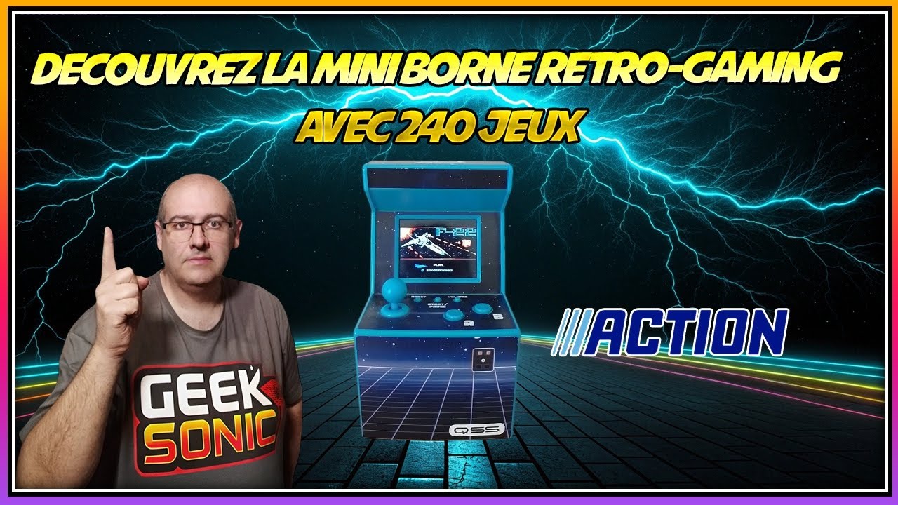 La Mini borne r&eacute;tro-gaming 240 jeux Action a 9,99 &euro;