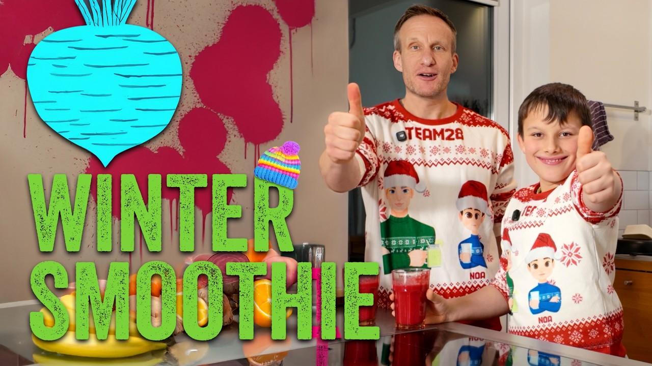 PINK & POWER: Unser leckerer Wintersmoothie mit Orange, Roter Beete & Ingwer | DIY | VEGAN | TEAM28