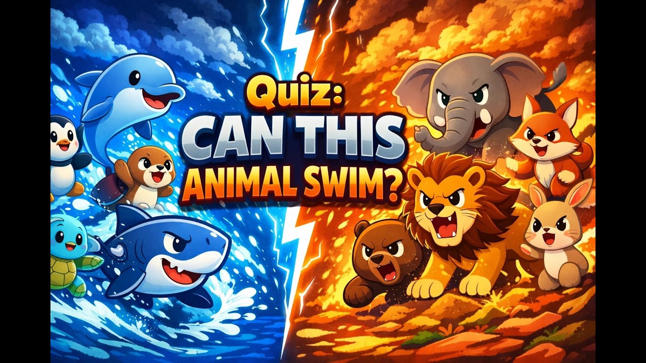 🐠 Animal Quiz - Can It Swim or Not? Test Your Knowledge! 🏊