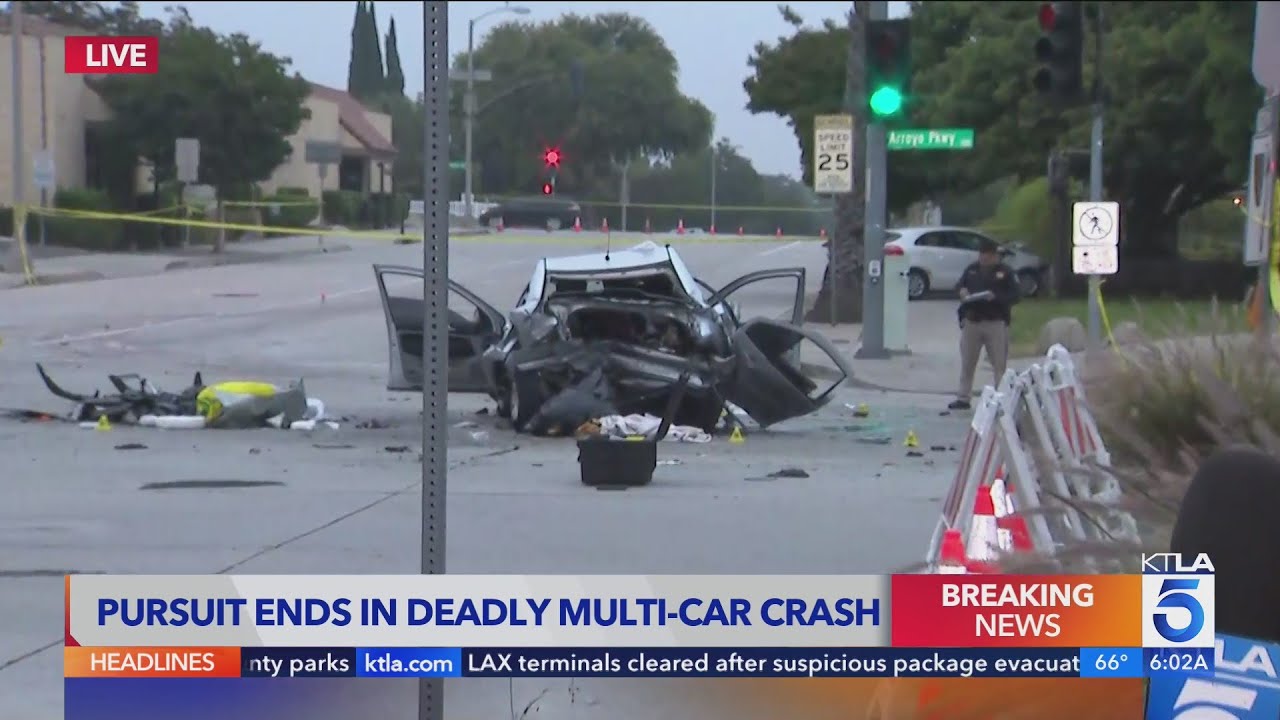 High-speed pursuit in Pasadena leads to deadly crash, 4 hospitalized