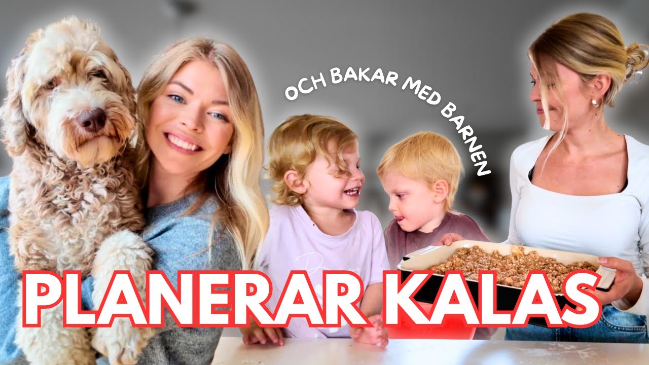 Planerar 3-årskalas och bakar med barnen