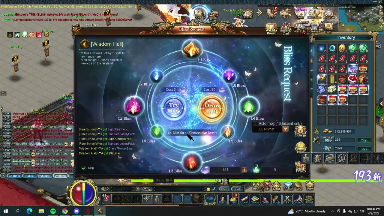 Conquer Online | 300+ Lottery Tickets | Mythforging