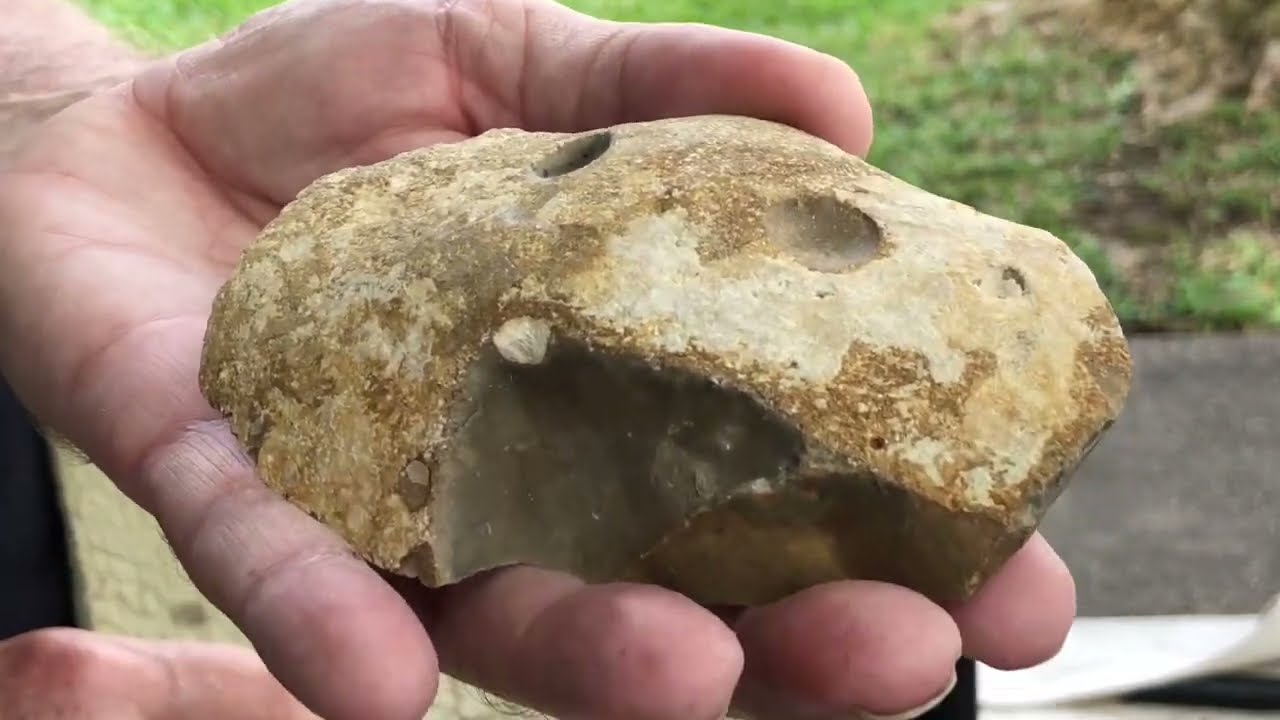 percussion knapping a complex spall