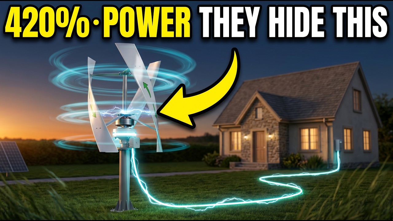 This $90 Vertical Wind Turbine Makes 420% More Power Than Solar. Why Is the Energy Industry Silent?