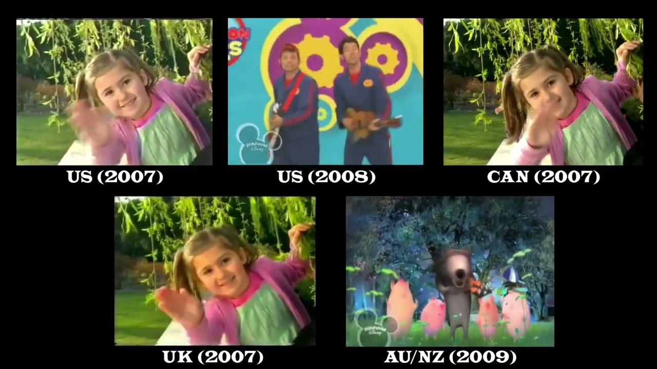 Playhouse Disney: Everyday There's Something New (Music Video Comparison) (2007-2009) (UPDATED)