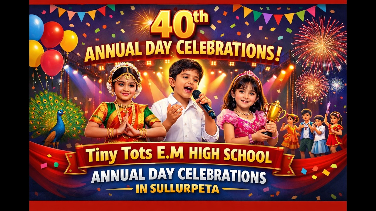 🎉 40th Annual Day Celebrations | Tiny Tots E.M High School, Sullurpeta | A Grand Success!