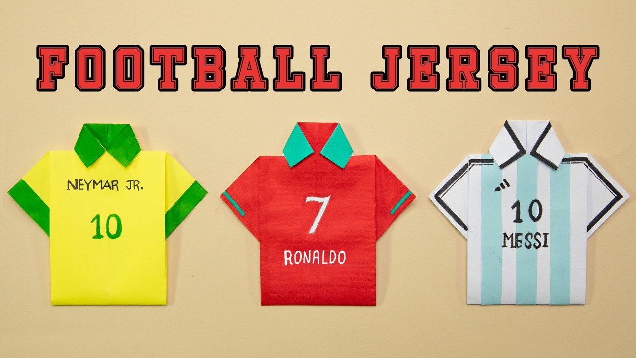 DIY Football Jersey Craft ⚽👕 | Easy Paper Jersey | Sports Craft Tutorial