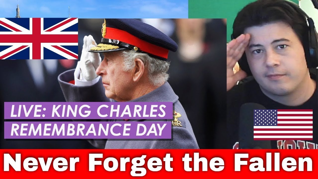 American Reacts King Charles Leads Remembrance Day Service at The Cenotaph