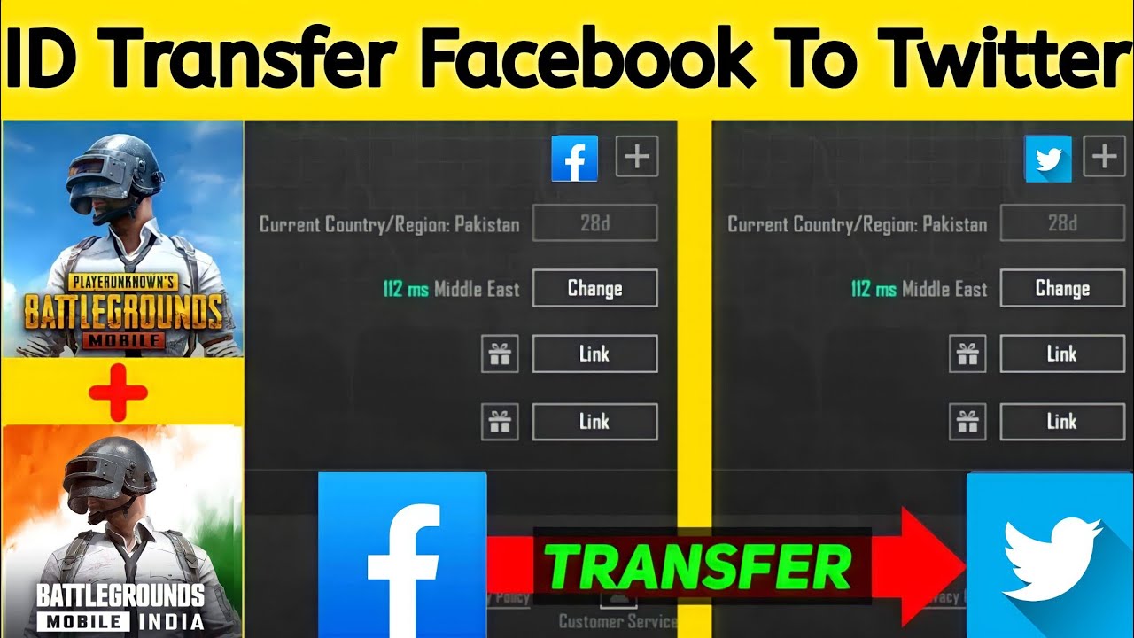 How To Transfer PUBG/BGMI Facebook Account To Twitter Account in 2023😱Change Pubg Login Account 2023