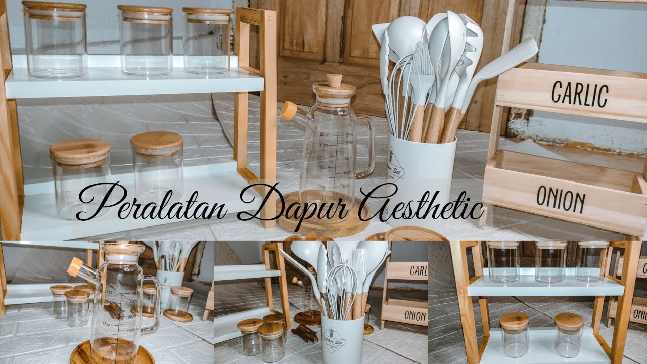 Shopee Haul Peralatan dapur aesthetic serba putih mix kayu || harga mulai dari 2 Ribuan!!