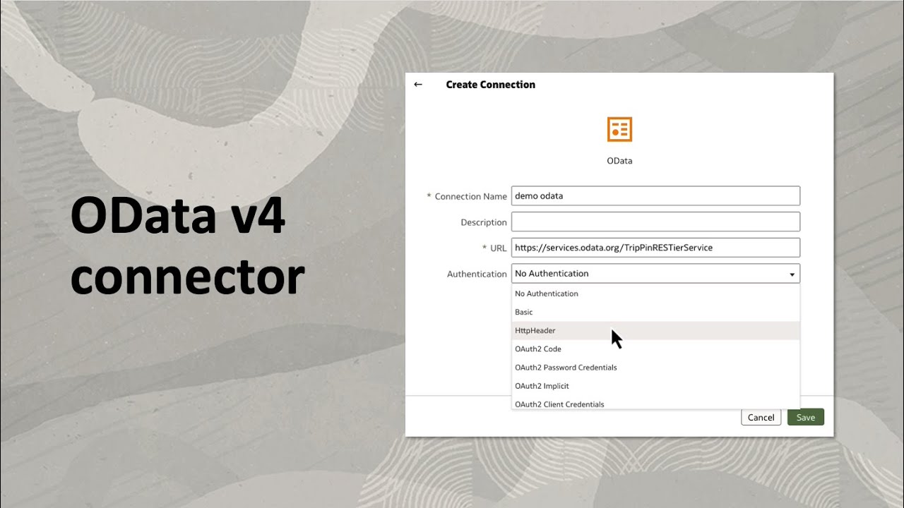 OData v4 connector in Oracle Analytics