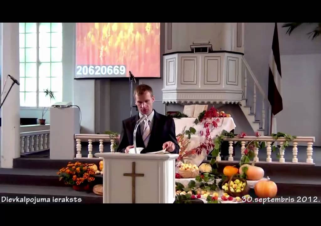 2012.gada 30.septembra dievkalpojuma ieraksts.